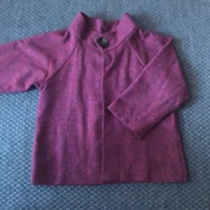 Custom made mulberry tweed jacket